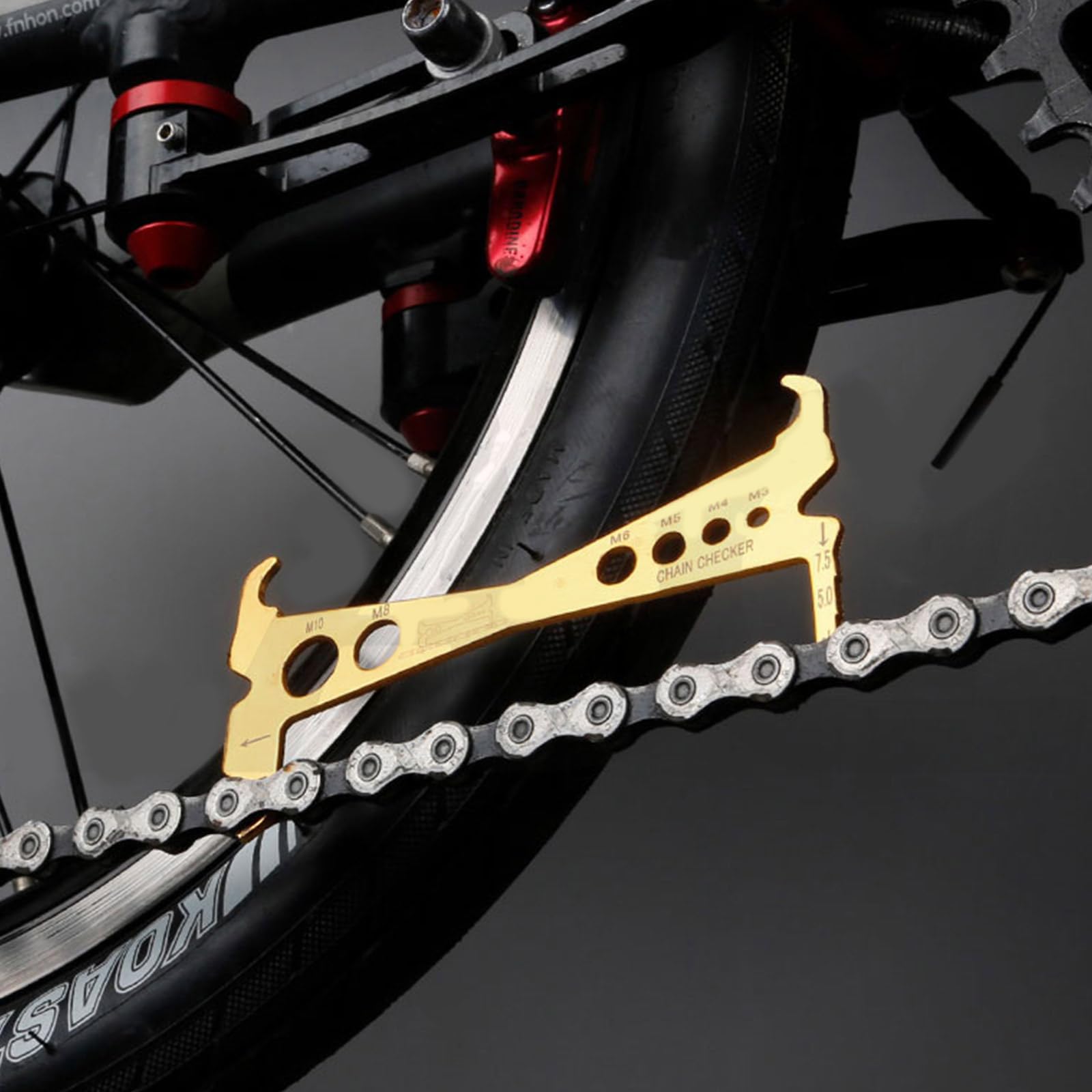 HNsdsvcd Fahrräder Kettenverschleißindikatoren Checker Radfahren Kettenlehre Messlineal Rennrad Kettenreparaturwerkzeug Enduring Sport & Freizeit