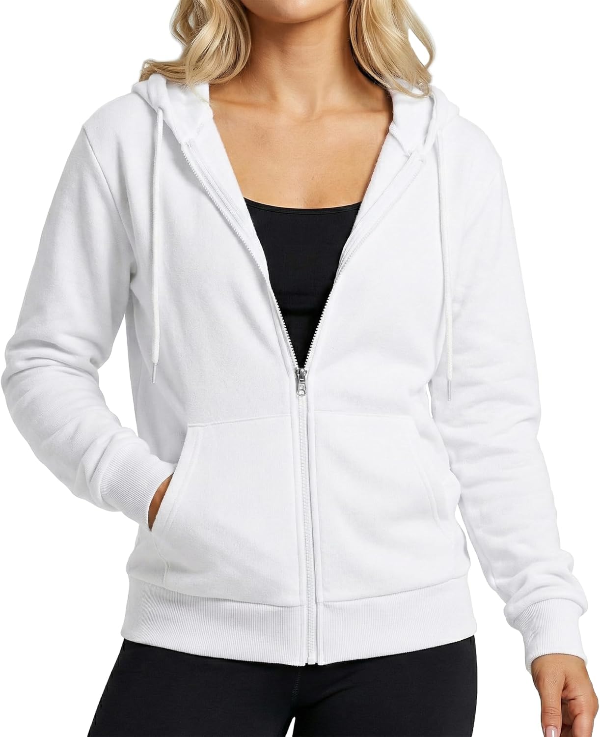 GIVON Women's 100% Cotton Full Zip Up Hoodie Soft French Terry Comfy Midweight Casual Sweatshirts Jackets