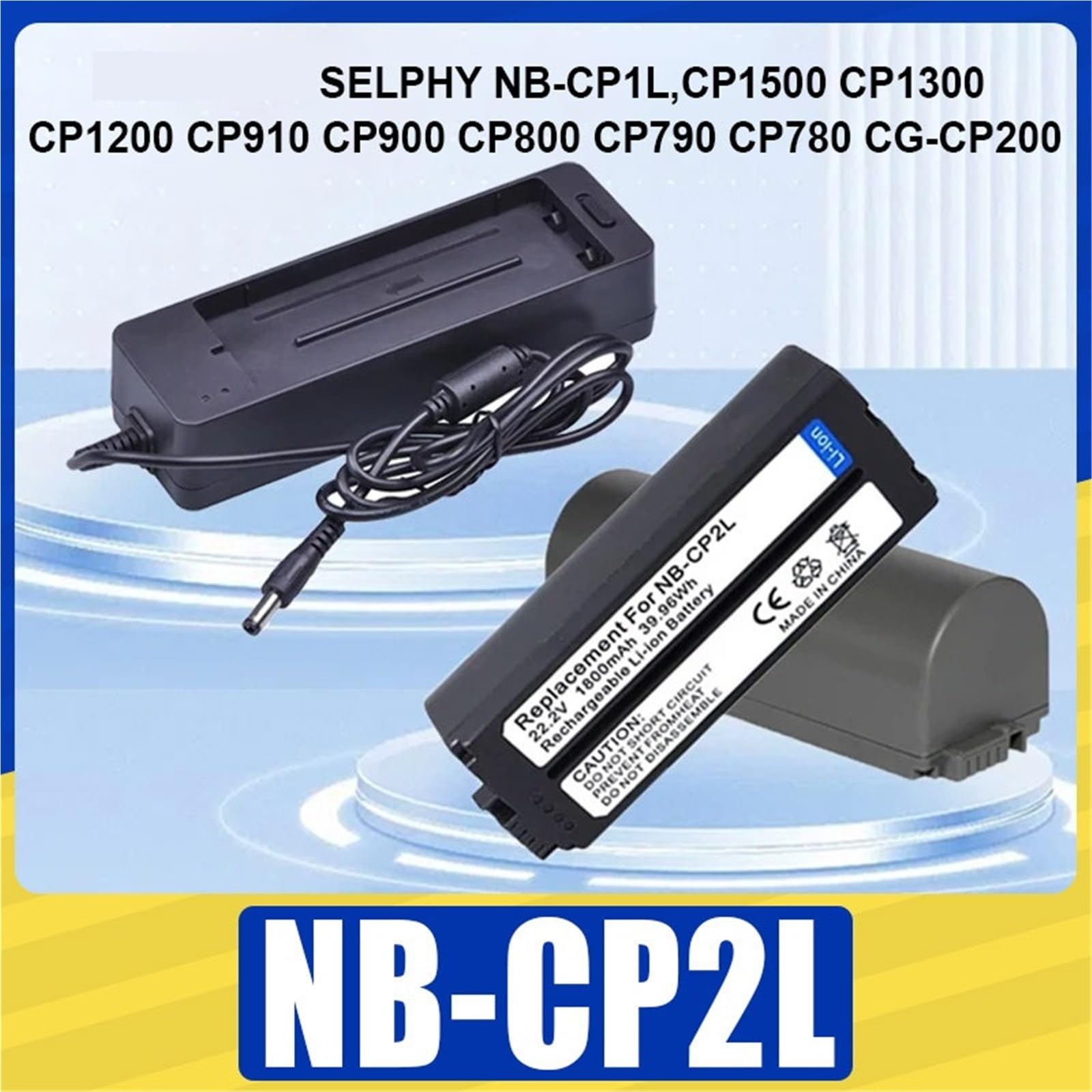 ＜動作＞Canon SELPHY CP-1200　バッテリー付き コンパクトフォトプリンター】コンセントのない場所で使用するには