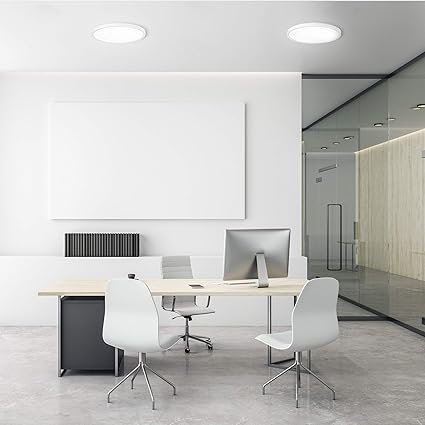 Navaris Navaris LED plafondlamp - Ronde lamp voor aan het plafond - Ultra plat - Met indirecte verlichting - Dimbaar - 42 x 42 x 2,5 cm - 22W photo 3