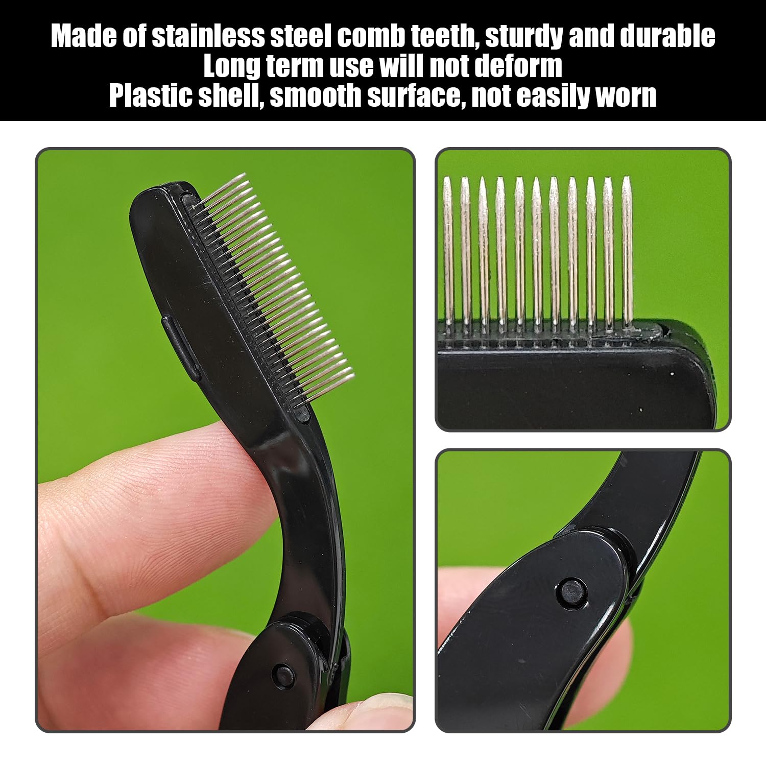 1 Peigne À Cils Et 1 Brosse À Cils, Peigne À Cils Portable Pliable, Séparateur De Cils, Applicateur De Crème Pour Sourcils, Outils De Beauté.