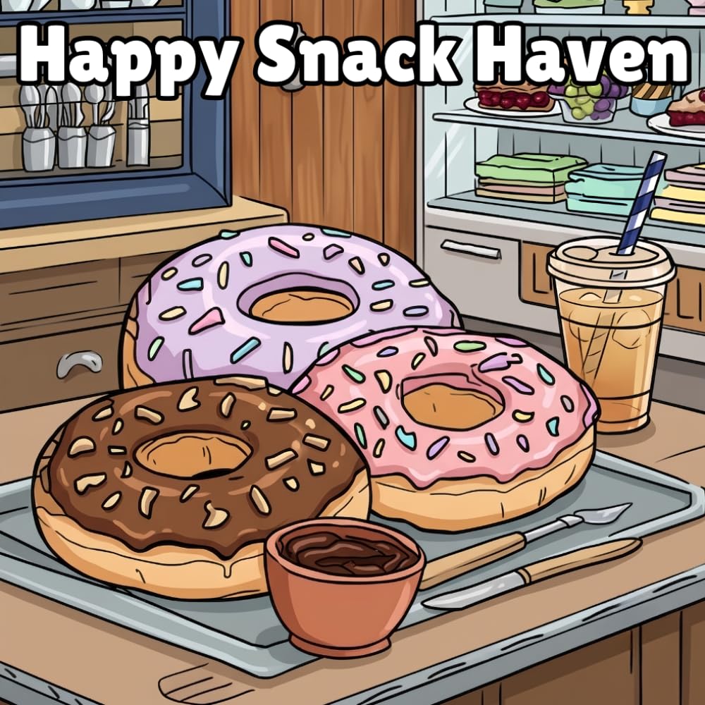 Happy Snack Haven: Comfort Food Coloring Book Featuring Cozy Food and Drinks, Desserts, Fruits and Snack Scenes for Relaxation and Creative Fun