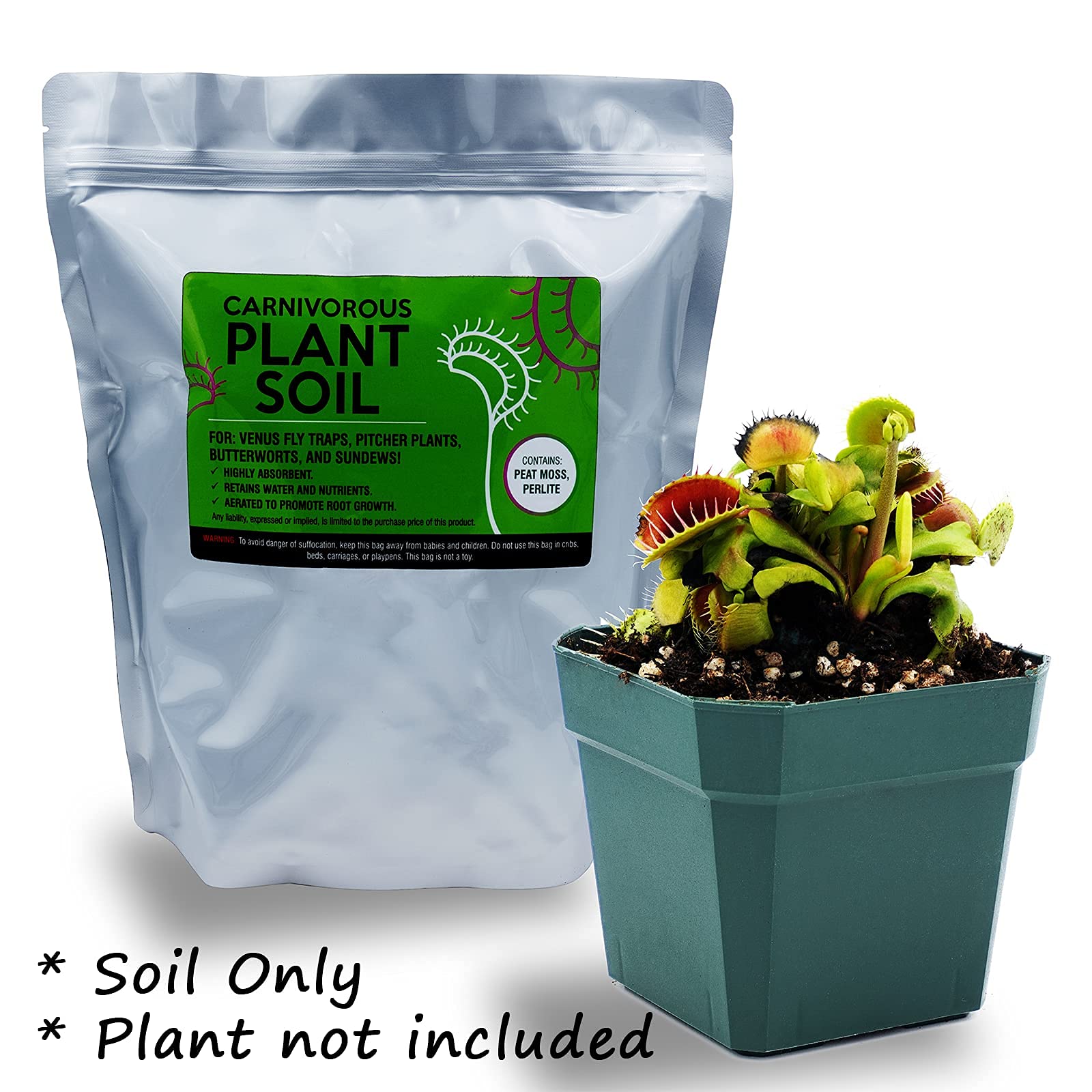 Buy 4 Quarts Carnivorous Plant Soil HandMixed Durable Bag Sphagnum Peat Moss and Perlite for