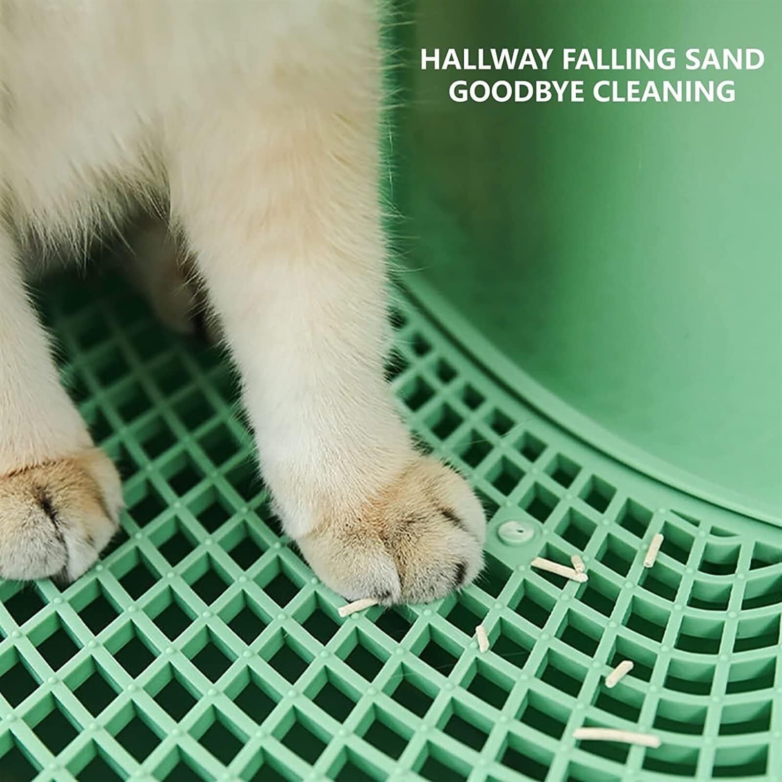 Kuwety dla Kotów LitterBox Całkowicie Zamknięta Kuweta Dla Kota Zatrzymuje Nieprzyjemne Zapachy, Zapobiega Wyciekaniu Moczu I Żwirku. Łatwa Do Czyszczenia Toaleta Bez Bałaganu(Blue)