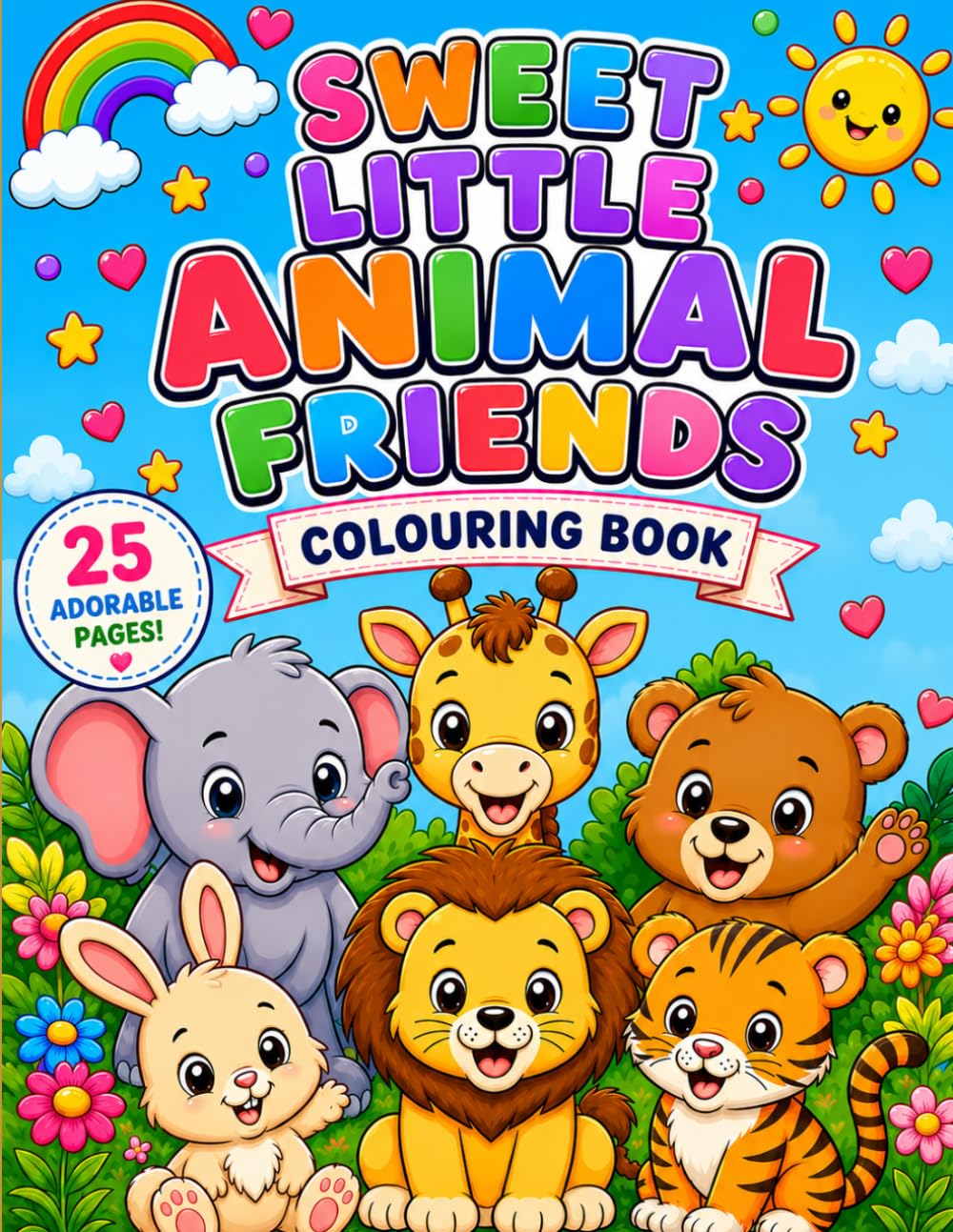 Sweet Little Animal Friends: Colouring book
