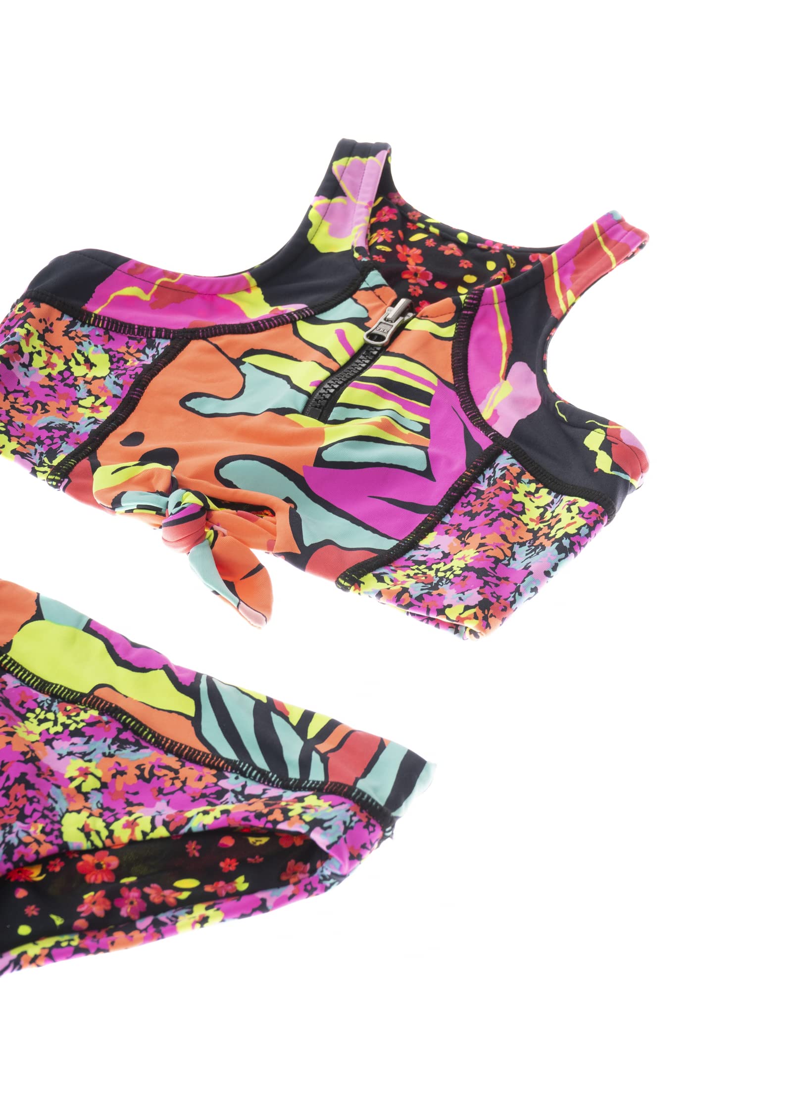 Snapper Rock Girls' Beach Bloom Shirred Triangle Bikini (Big Kids), Blue