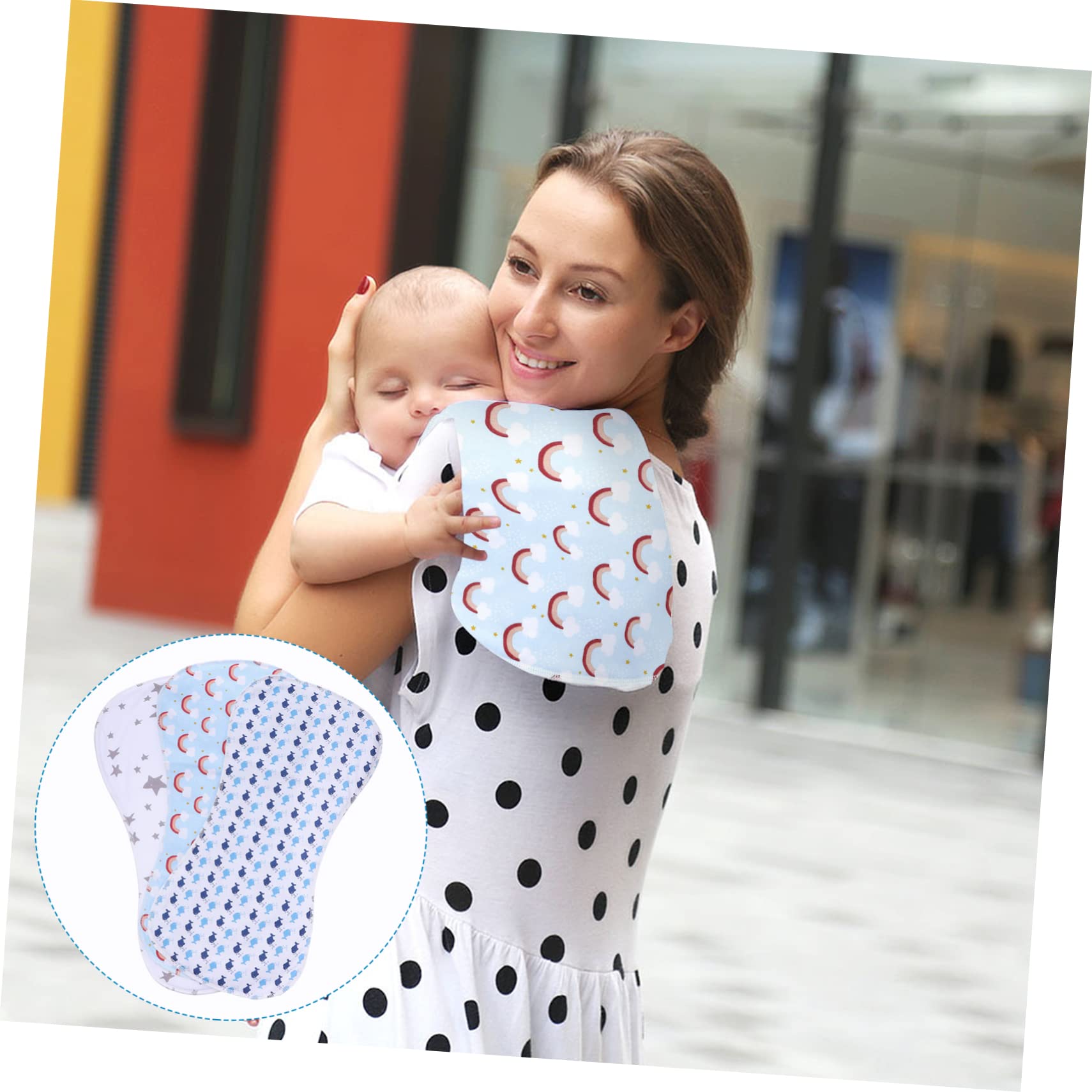 ibasenice 3er-set Baby-spucktücher Aus Baumwolle Für Neugeborene Saugfähige Weiche Quadrate Zum Zahnen Multifunktionale Spucktücher 3 Stück X 3