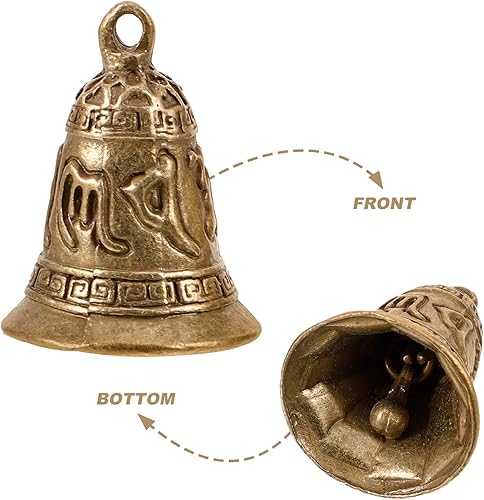 Miniatura 6 de Campanas para manualidades, 6 unidades, campanas de hierro, campanas de bronce, cascabeles retro, campanas de Feng Shui, campanas de viento,