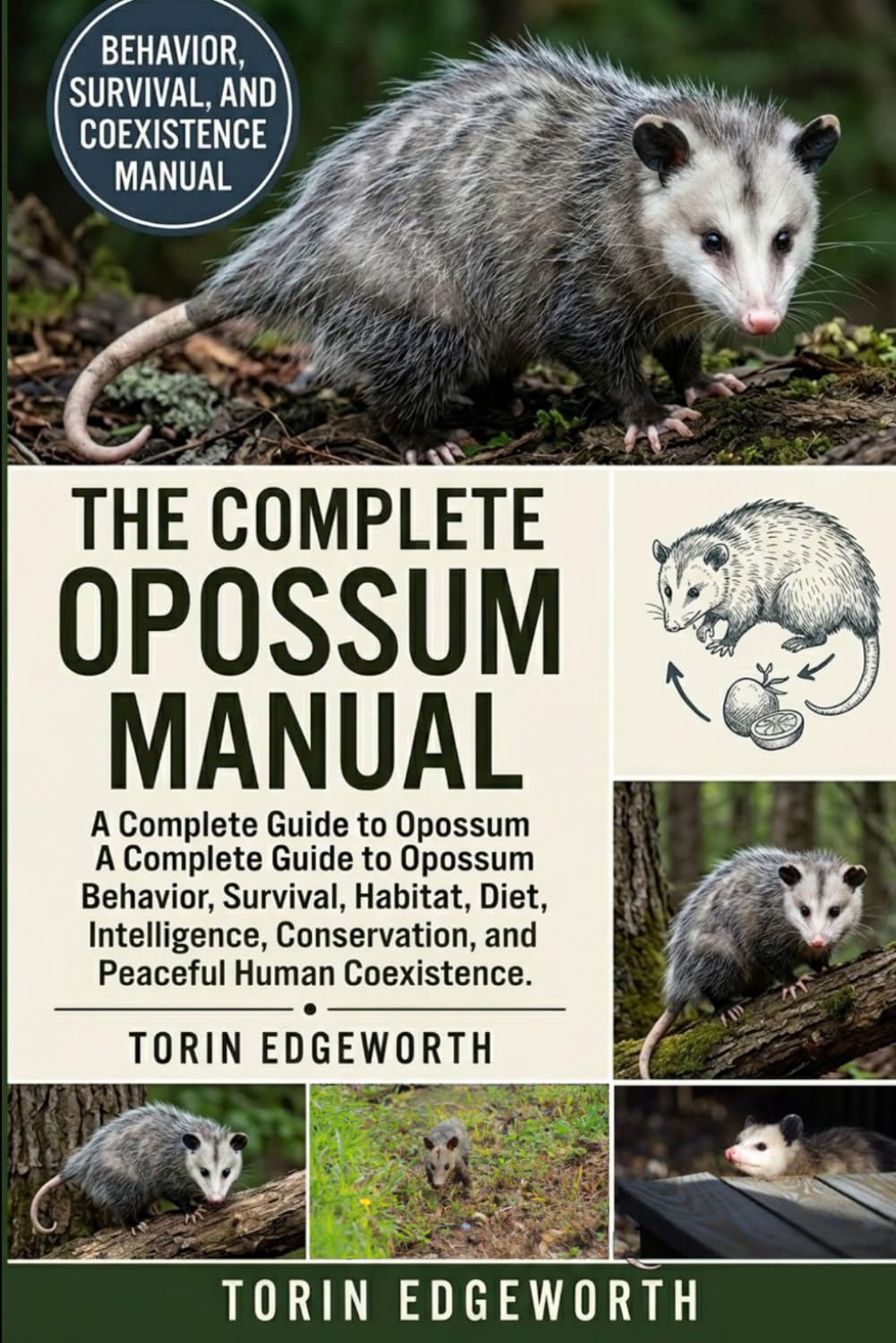 THE COMPLETE OPOSSUM MANUAL: A Complete Guide to Opossum Behavior, Survival, Habitat, Diet, Intelligence, Conservation, and Peaceful Human Coexistence