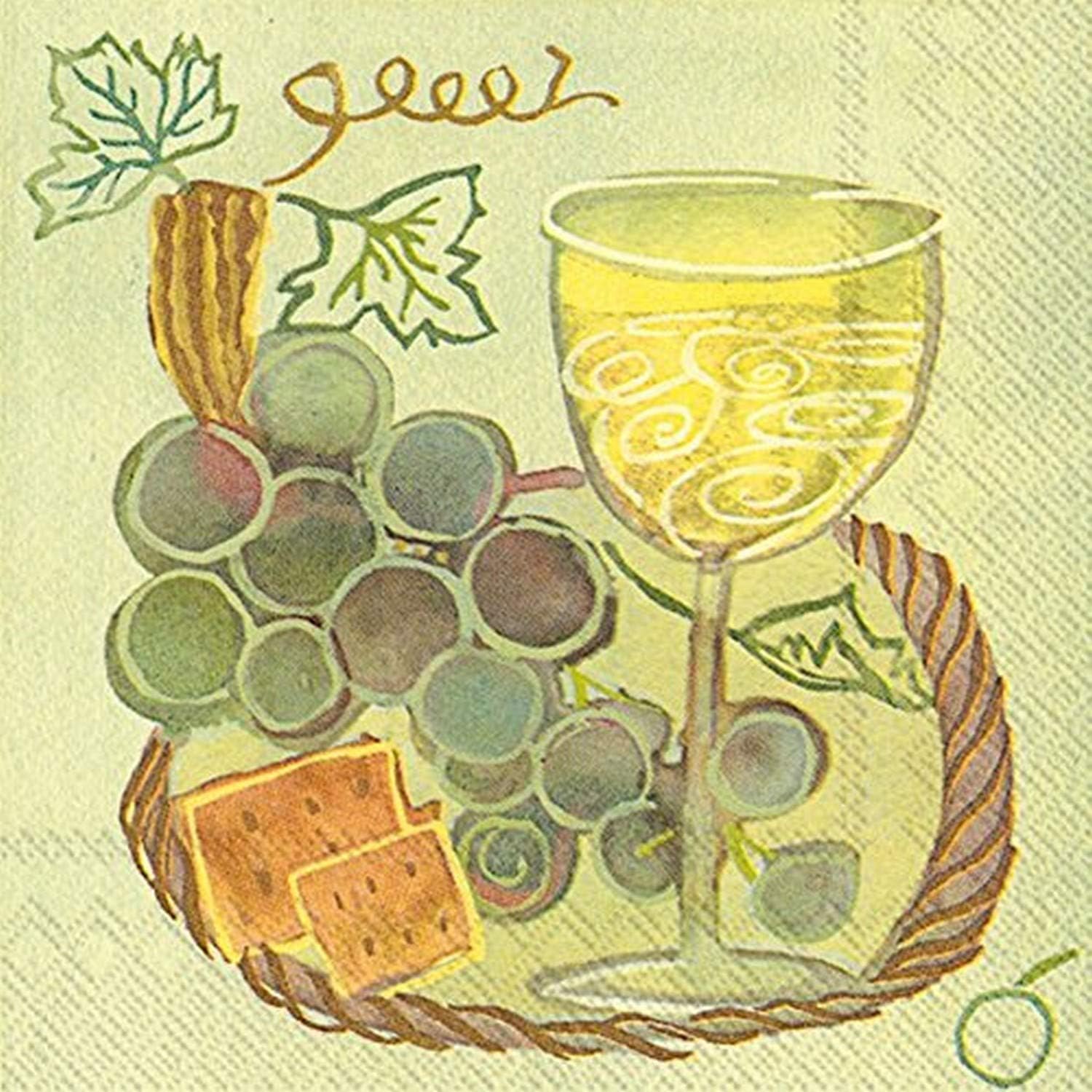 Boston International 20 Count 3Ply Paper Cocktail Napkins