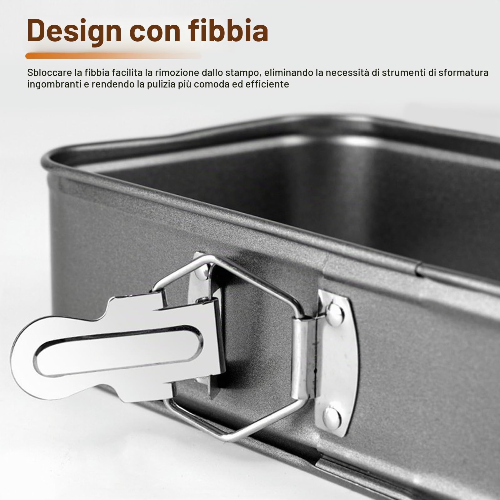 Teglia apribile rettangolare 28 x 18 cm, ispirazione, contenitore rettangolare primaverile, stampo da forno quadrato, a prova di perdite, antiaderente, perfetto per torte e torte