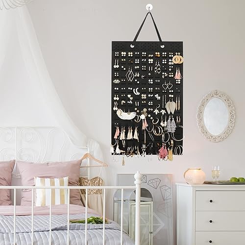 Miniatura 7 de Classycoo Organizador de aretes colgantes, soporte para aretes colgantes, con capacidad para hasta 270 pares, organizador colgante de pared para