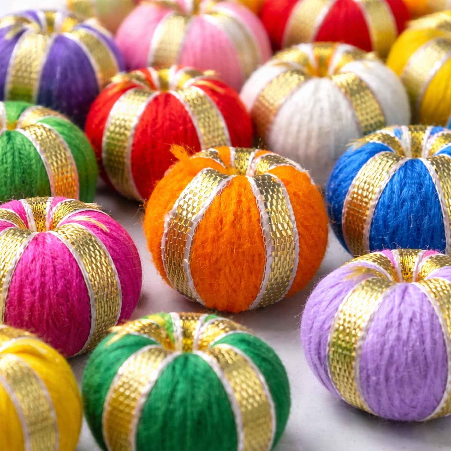 Multicolor Gota Balls for Art & Craft, 2.5cm Decorative Pom Pom Beads, Handcrafted, for Diwali, Lohri, Bangles, Torans, Wall & Home Décor (Pack of 50)-image-41