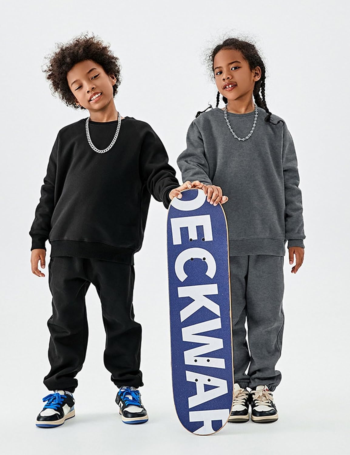 Flygo Unisex Boys Girls Fleece Lined Crewneck Sweatshirt Kids Warm Sherpa Pullover Sweater Sweatshirts Fall Winter Clothes - Image 6