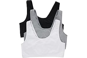 Cotton Sleep Bras for Women: Scoopneck Bralette Pack