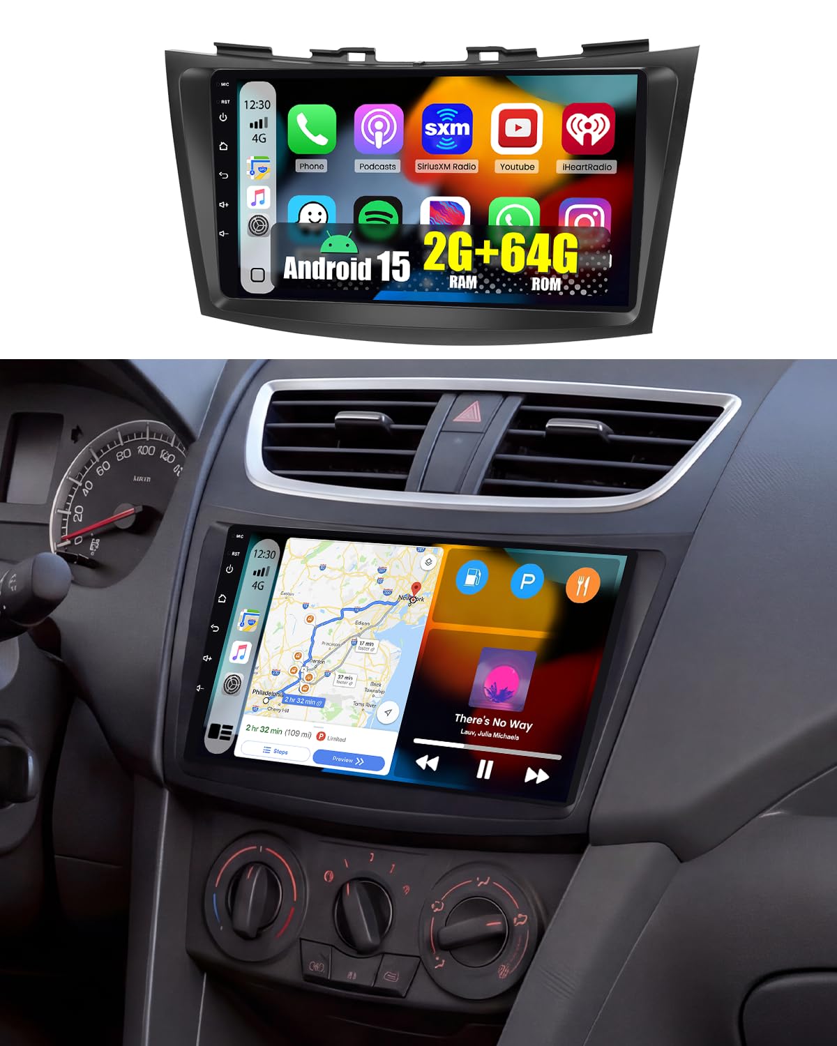 Amazon.com: [DSP & EQ] 2+64G 9 inch Car Radio for Suzuki Swift