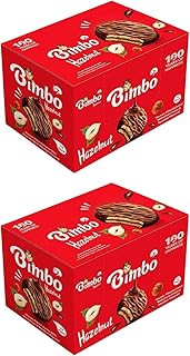 Biscuits Biimbo_Stuffed and Covered with Cocoa Cream (Hazelnut) Offer 2 Pack Each Pack Contains 12 Pieces