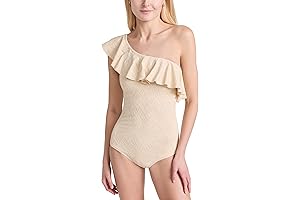 Shoshanna Women's Standard Shoulder Ruffle One Piece