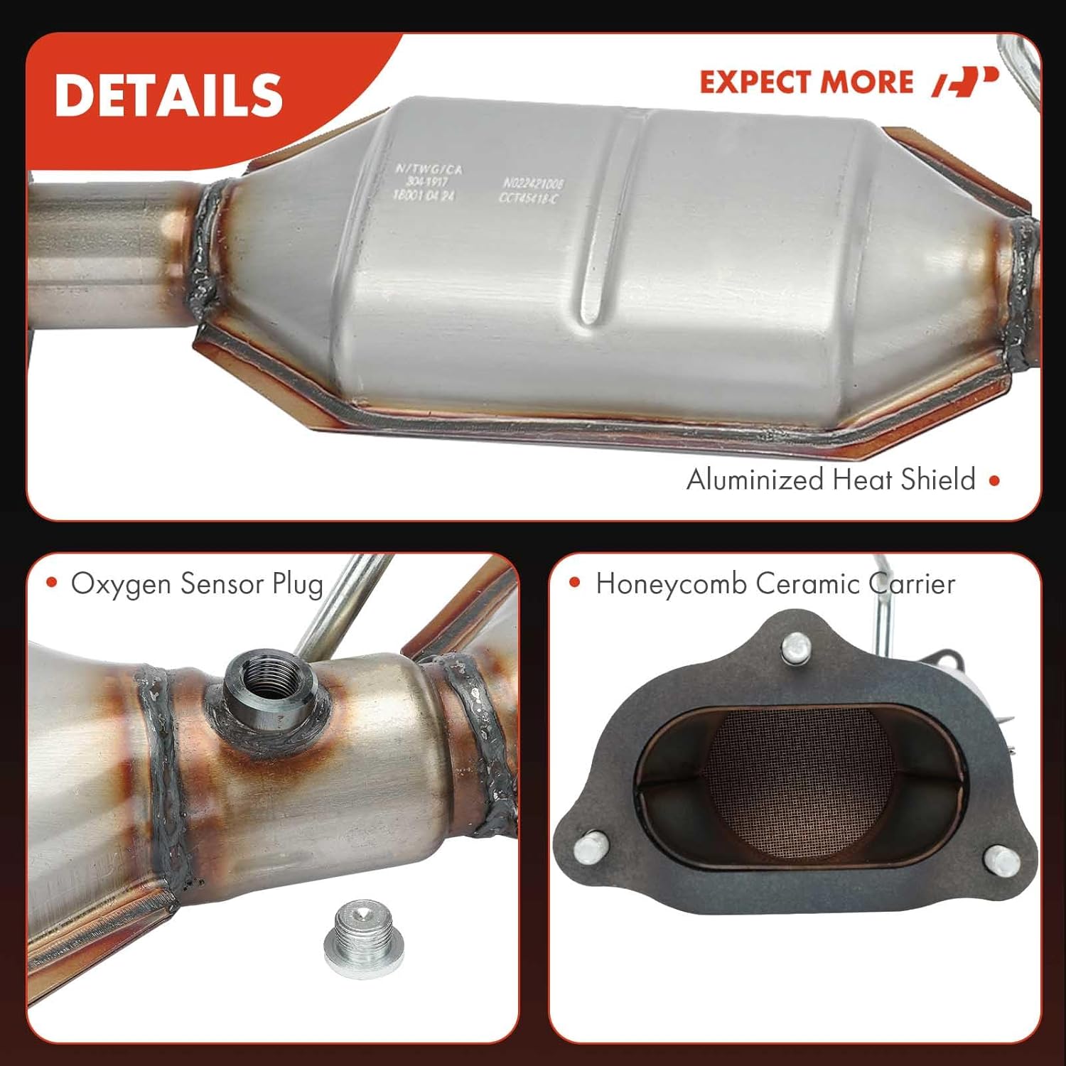 A-Premium Rear Catalytic Converter with Gasket Kit Direct-Fit Compatible with Ford Ranger 2001-2003 3.0L 4.0L & Mazda B3000 2001-2003 3.0L, B4000 2001-2003 4.0L, E.P.A. Compliant