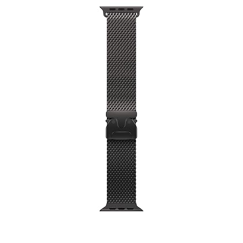Apple Watch Band - Milanaise Armband - 49 mm - Schwarz - Medium, Stainless Steel