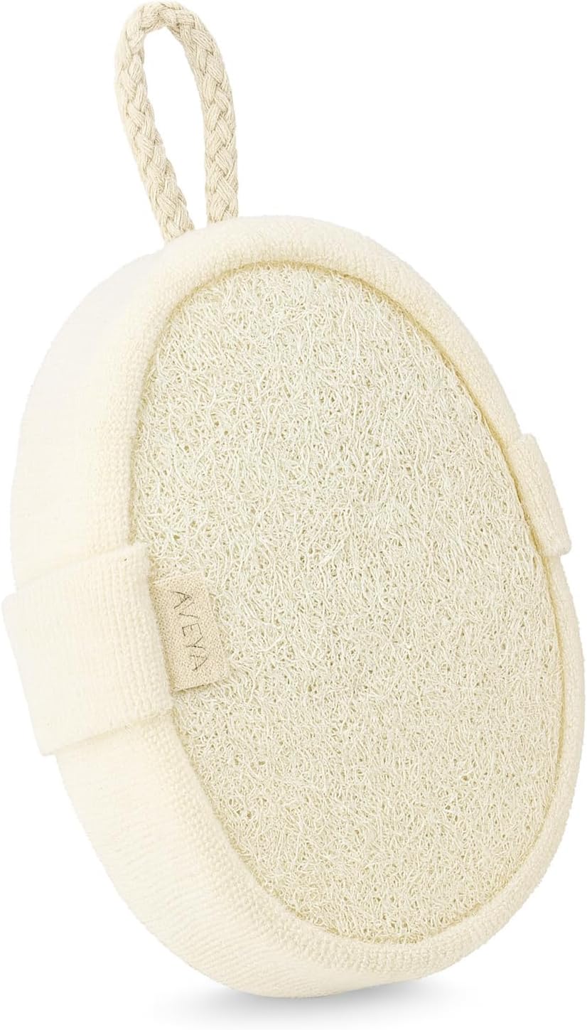 Natural Loofah Sponge – Exfoliating Body & Face Scrubber with Hand Strap, Plant-Based Shower & Bath Loofah Pad, Best Spa-Grade Skin Care for Men, Women & Bikini Area, Eco-Friendly Luffa, 1 Count - Image 2