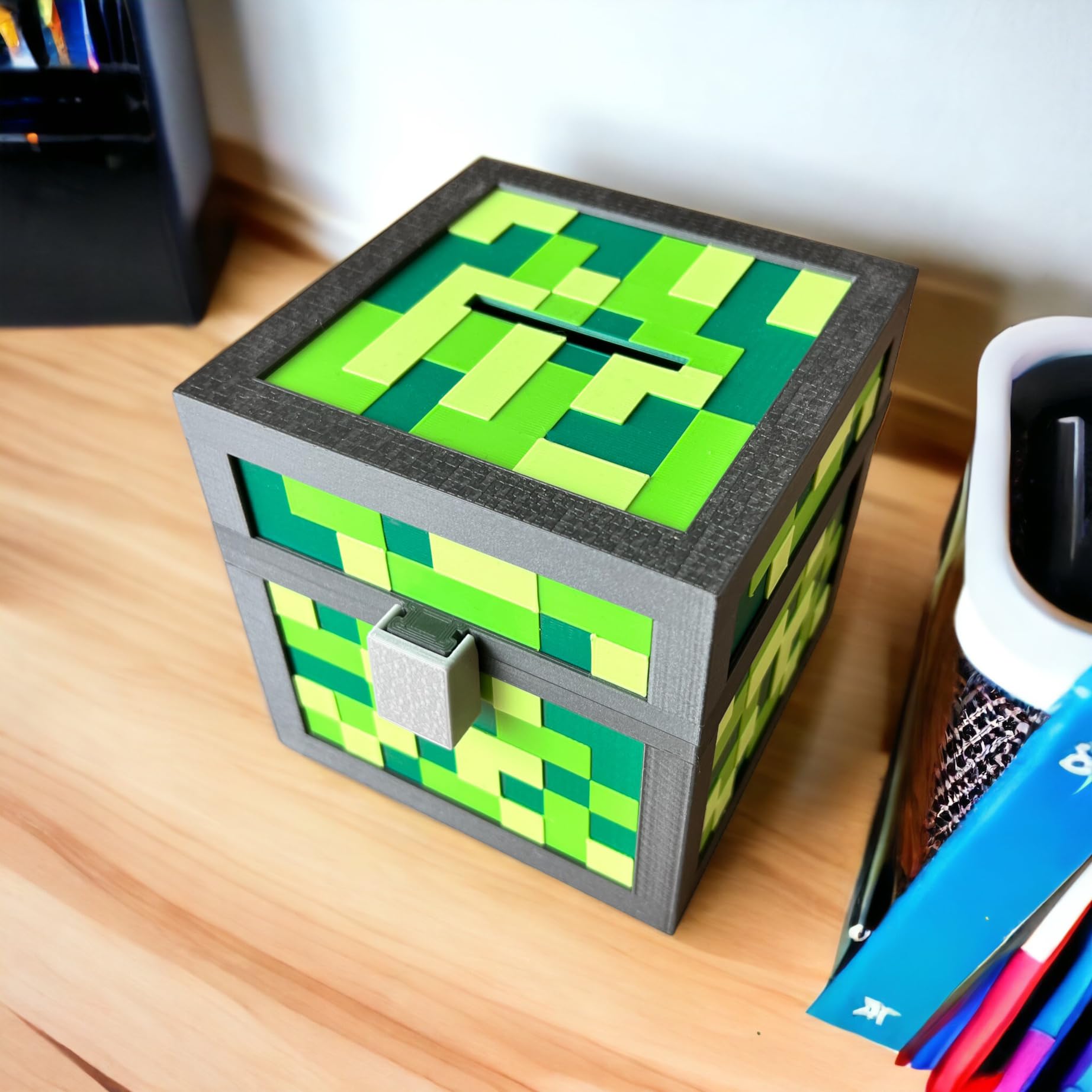 My Charity Boxes donazione-Salvadanaio, a forma di moneta, suggerimenti Box-Scatola Collection , colore: Verde