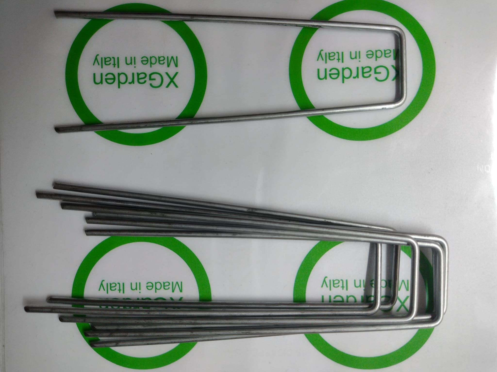 XgardeN Picchetti per telo pacciamatura (500 pz) 150x30 mm Acciaio zincato a caldo antiruggine EN 10204 3.1
