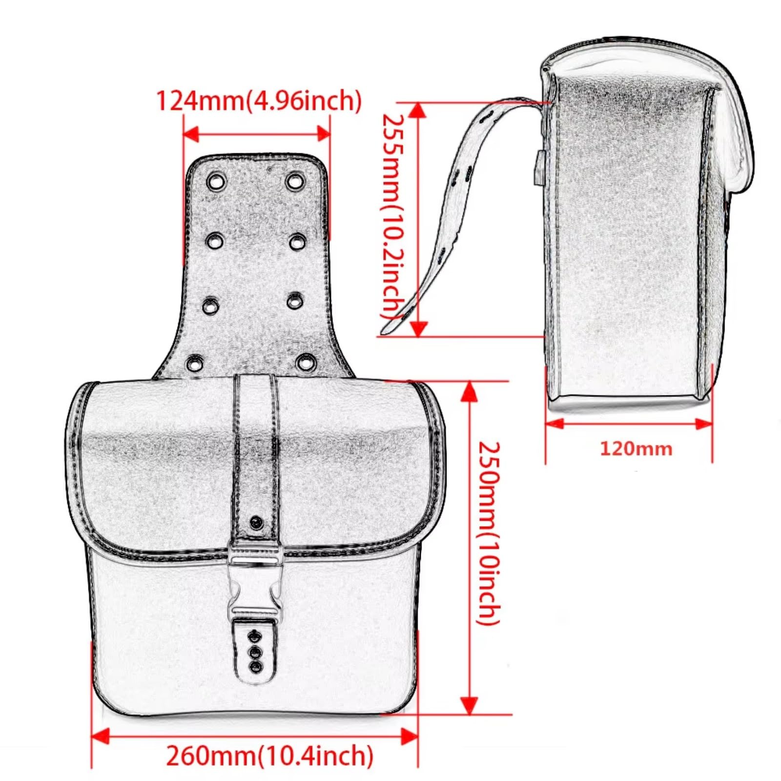 Compatibile Con Sportster XL883 XL1200 XL 883 1200 Borse Laterali Per Moto Bagagli Borsa Da Sella In PU Per Attrezzi Sacche Moto(Black)