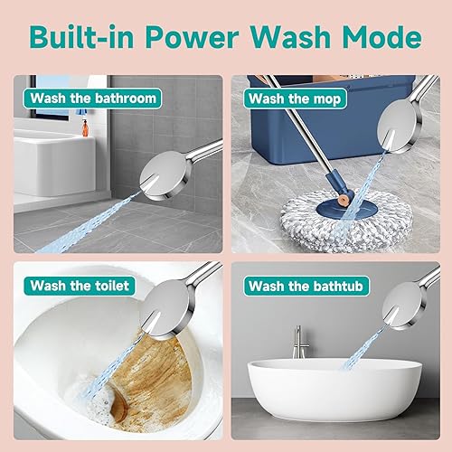 Miniatura 6 de Cabezal de ducha filtrado de 6 pulgadas con mano, cabezal de ducha de alta presión de 6 modos con filtro para agua dura, cabezal de ducha