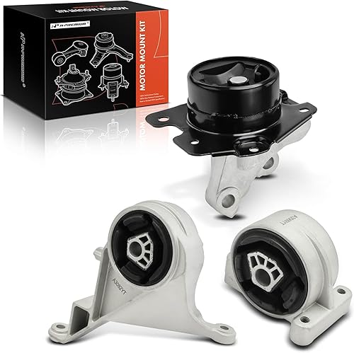 A-Premium Juego de 3 piezas de montaje de transmisión superior delantera y trasera compatible con Chevrolet Equinox y Pontiac Torrent, 2007 2008