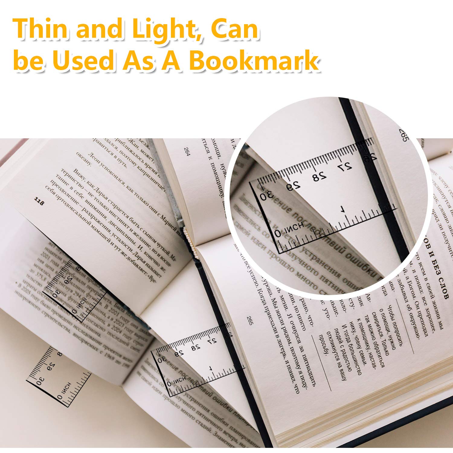 YGAOHF 4 Pcs 12 Inch Clear Ruler, Plastic Clear Ruler with 1 Tape Measure, Flexible Straight Ruler with Inches and Centimeters for School Classroom, Home, or Office - Image 7