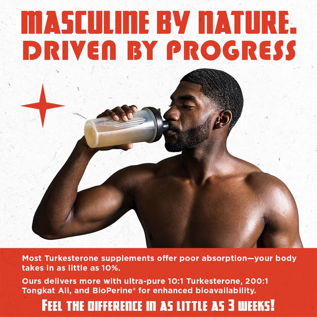 Old School Labs Testosterone Supplement for Men – Turkesterone, 120 Caps — Amazon image 3