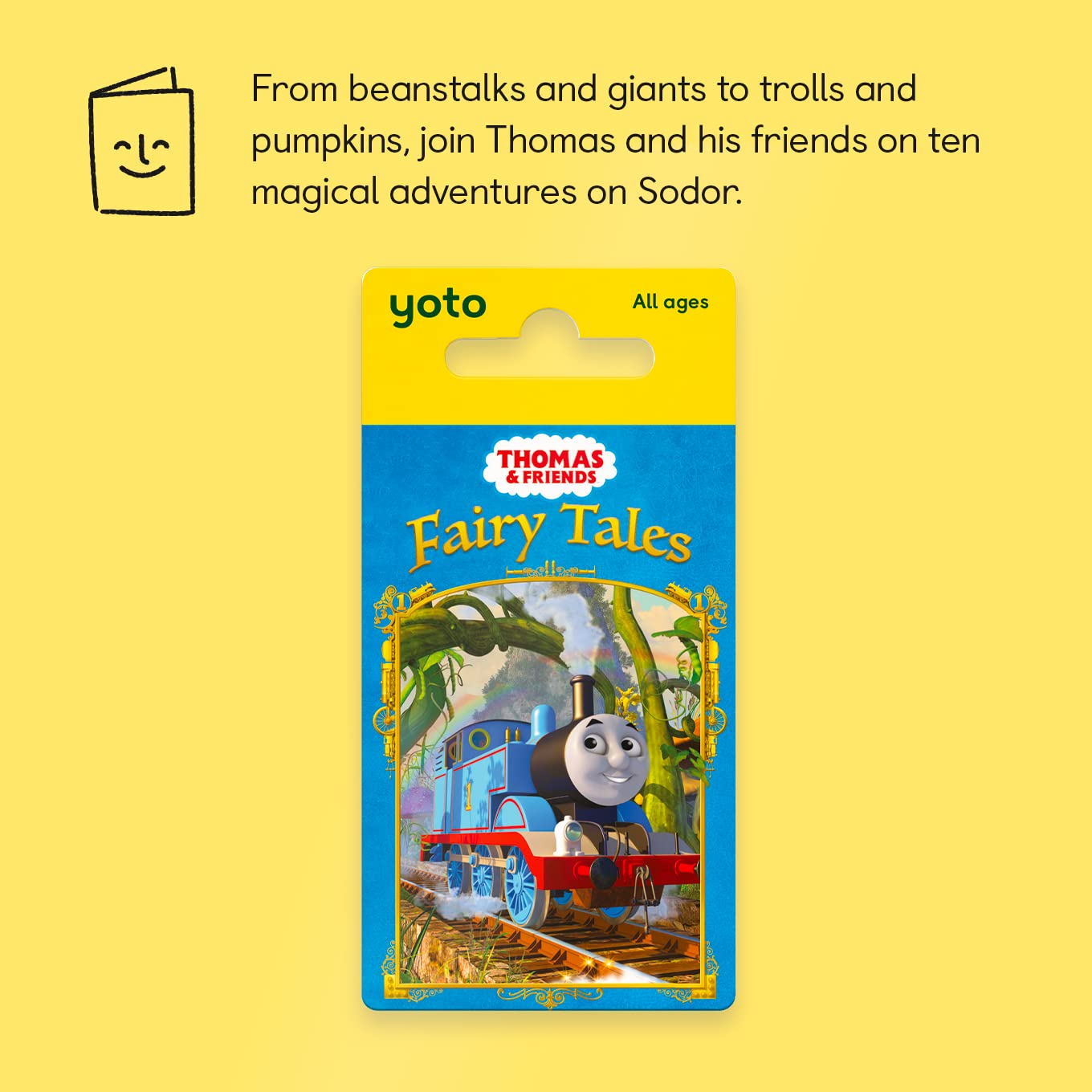Yoto: Thomas & Friends™ Fairy Tales en inglés – Cuentos Infantiles Audio sin Pantallas con Historias Divertidas para Jugar, Dormir o Viajar. Tarjeta Compatible con Player y Mini Todo-en-Uno. Edad 2+.