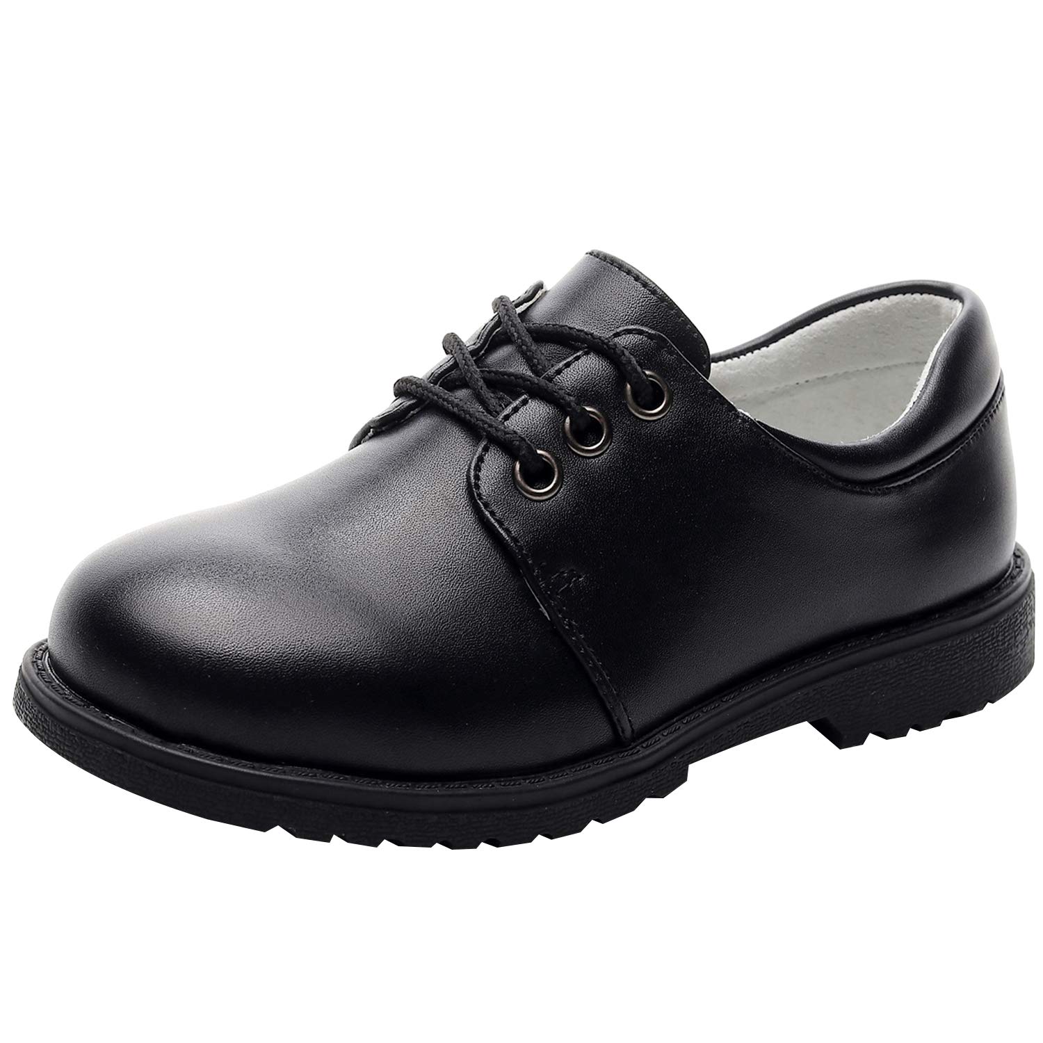 rismart Niño Punta Redonda Zapato Oxford Vestir para Traje Escuela Calzado