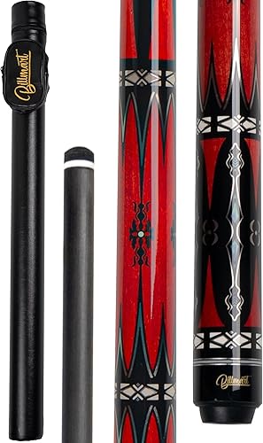 Miniatura 9 de Palo de taco de piscina de fibra de carbono, palos de billar con eje de desviación baja de 0.492 in con estuche rígido, palo de piscina profesional