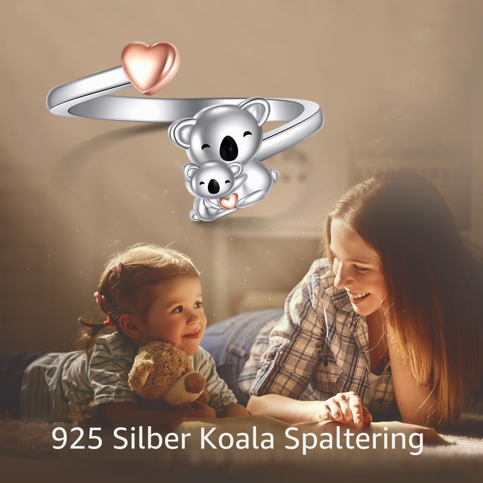 Tier Ring Sterling Silber Niedlicher Tier Schmuck