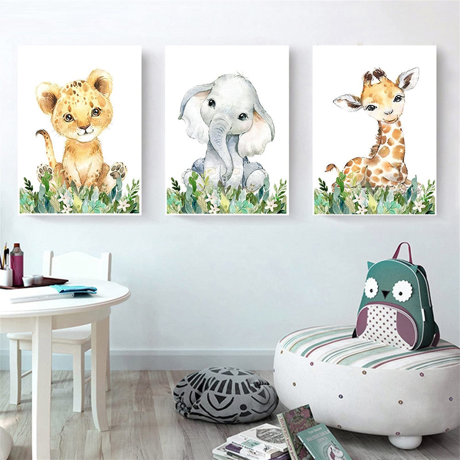 Animali Con Leone Giraffa Elefante Zebra Scarabocchio Da Colorare