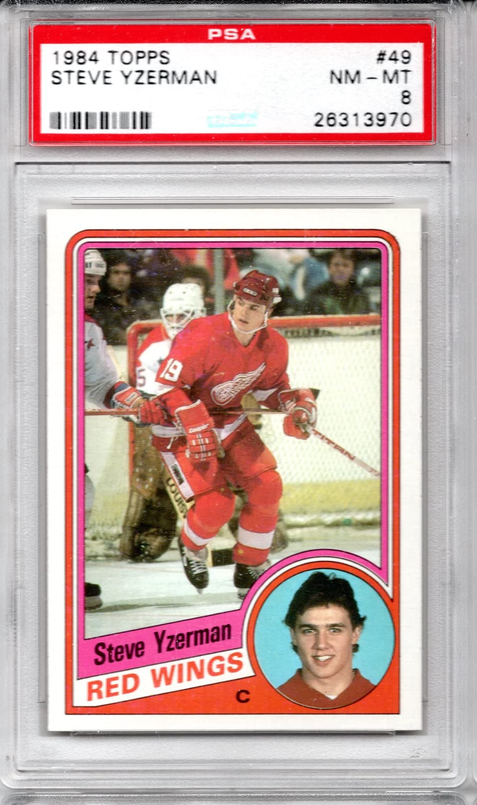 Amazon.com: 1984 Topps NHL Hockey #49 Steve Yzerman Rookie Card PSA 8  Detroit Red Wings : Collectibles & Fine Art