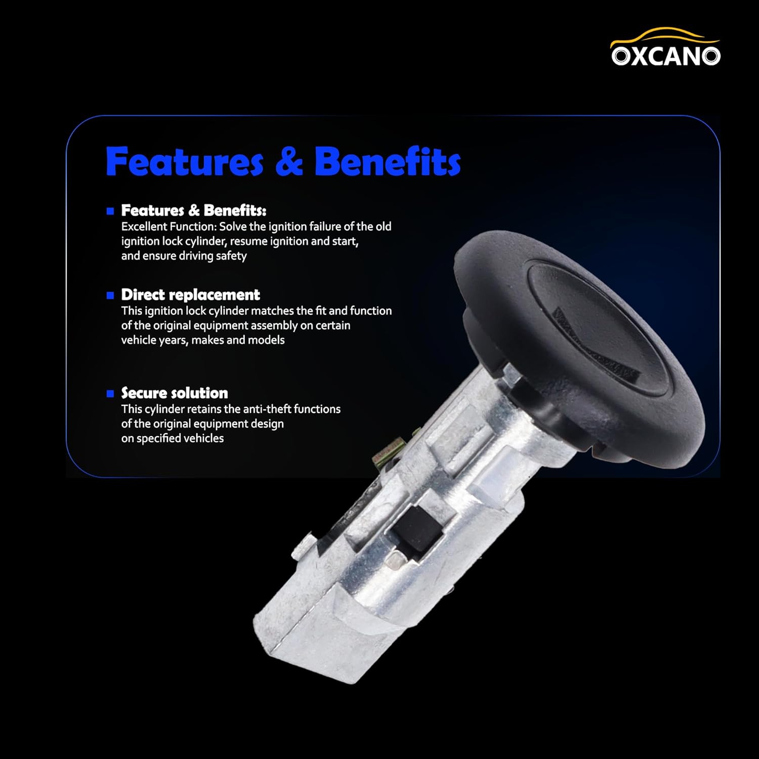 Ignition Switch Lock Cylinder & Pair Front Door Lock Cylinder Compatible with 2003 2004 2005 2006 Chevy Silverado Suburban GMC Sierra Yukon Cadillac Escalade Replaces# 707835 706592 598007