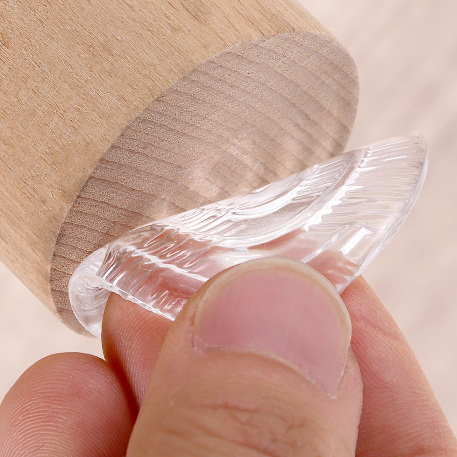 sourcing map 16Pcs Non Slip Furniture Pads, 3.1 Inch Round Clear Silicone Feet Pads Self Adhesive Bumper Floors Protectors for Tables Cabinets Chairs Sofa Furniture Legs