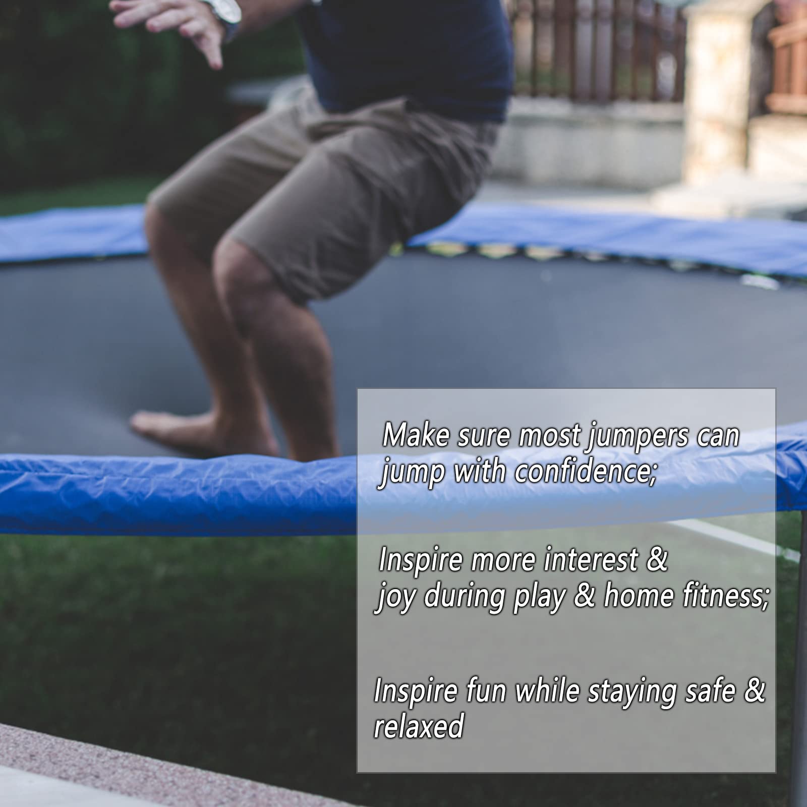 Trampolin Federabdeckung Für 38 Zoll Trampolin – 600D Oxford, 3-lagig Stoßdämpfend & Wasserdicht