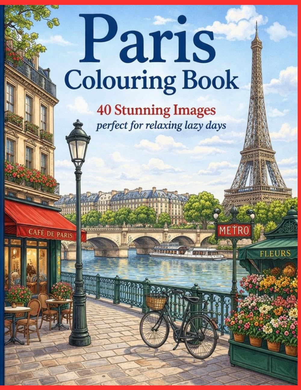 PARIS COLOURING BOOK: 40 STUNNING IMAGES TO COLOUR FROM THE BEAUTIFUL CITY OF PARIS (CITIES BY BIF BOOKS COLOURING BOOKS)