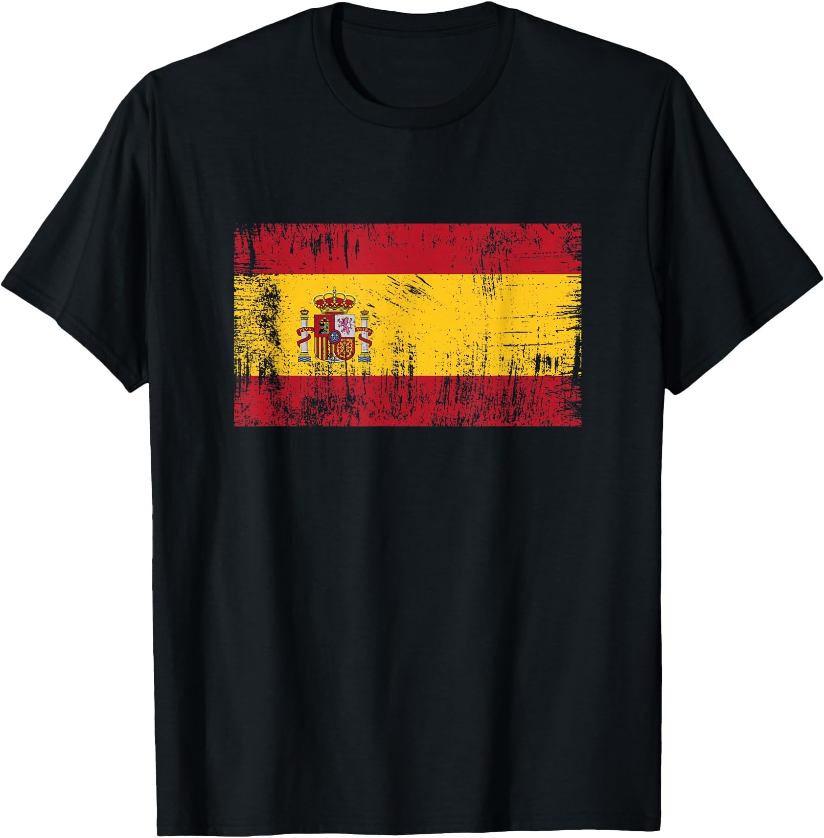 Vintage Spanish Banner Fan Spain Flag Retro T-Shirt