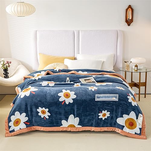LGYKUMEG Manta de visón coreano de 60 x 80 pulgadas, sedosa suave y cálida, manta Raschel reversible de 2 capas para cama individual y sofá, 59.1 x