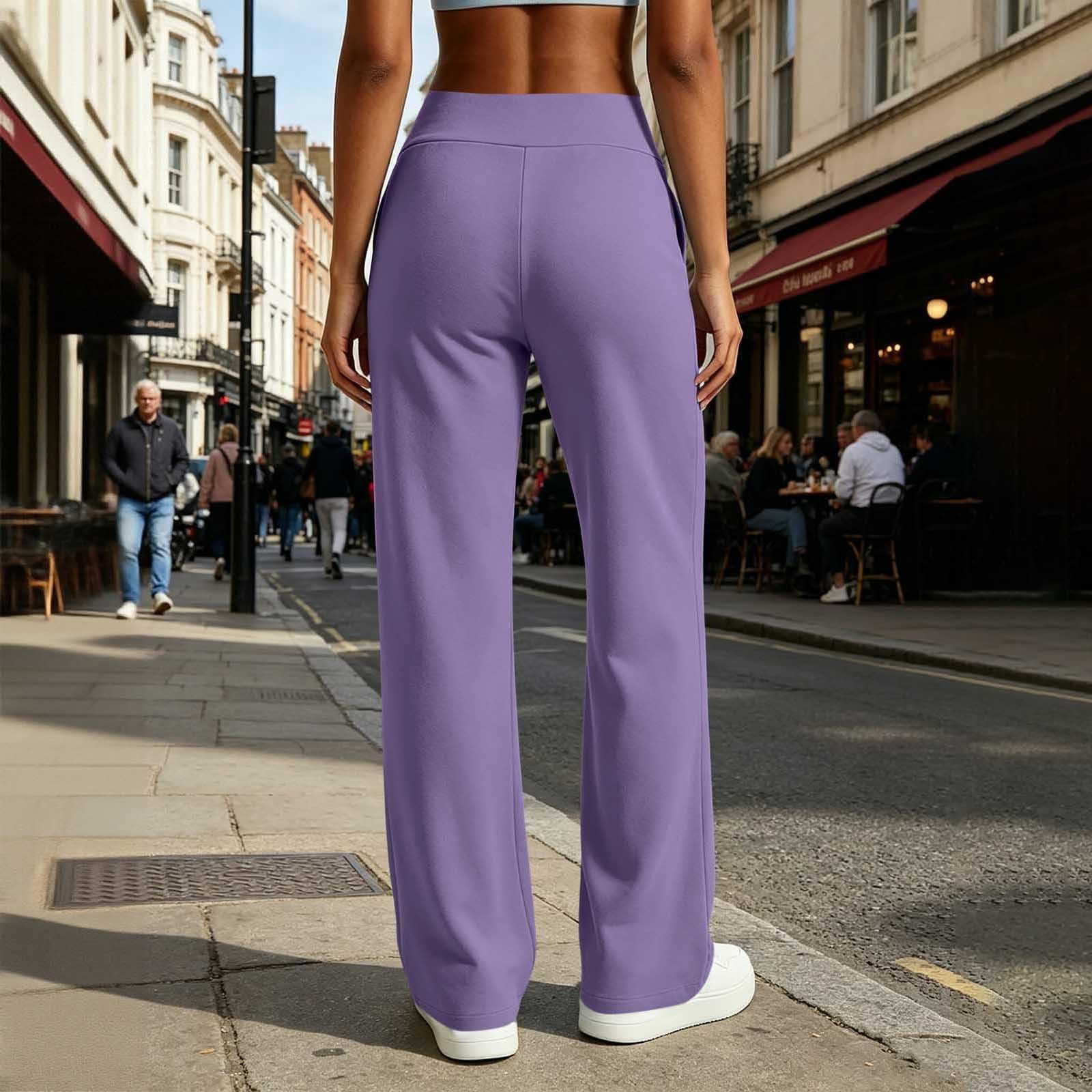 Palazzo Hose Schlag Leggings Sommer Leggings Leicht Damen Laufhosen Hohe Taille Dehnbar Lounge Baggy Weitbeinige Hose Weite Lose Sweatpants Mit Taschen Elegante Traininghose Traininghose