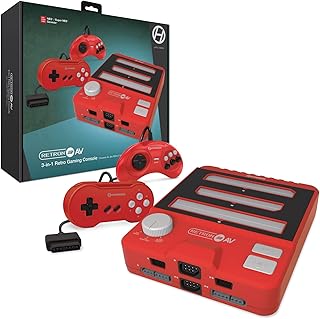 Hyperkin RetroN 3 AVコンソール レッド|NES®/SNES®/Genesis®(メガドライブ)対応レトロ一体型+AV出力ケーブル付き
