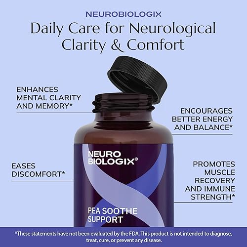 Miniatura 7 de Neuro biologix Apoyo calmante de guisantes para hombres y mujeres, fórmula de guisantes y resveratrol para comodidad, movilidad, salud nerviosa