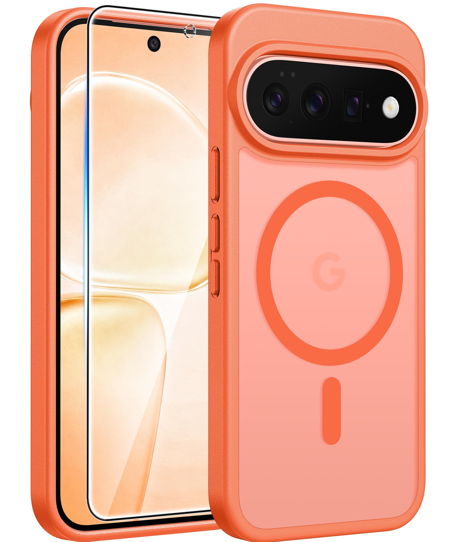 FNTCASE for Google Pixel 11 Pro XL Case Neon Orange: Fit for MagSafe
