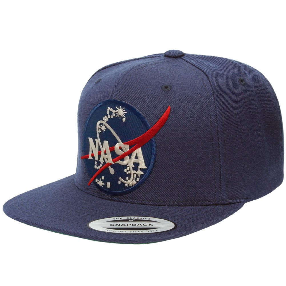 armynationsFlexfit Original Premium Classic Snapback with NASA Insignia Patch - Black, Navy, One size