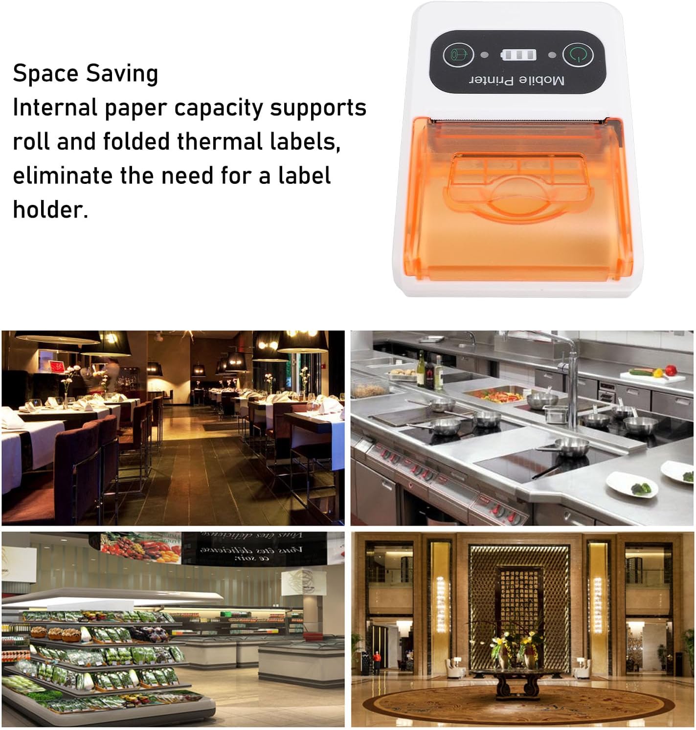 Close-up of the Jectse 80mm Thermal Receipt Printer control panel